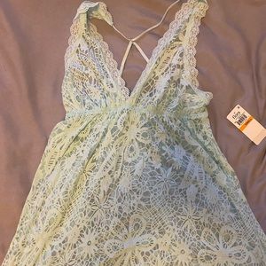 Turquoise baby doll lingerie